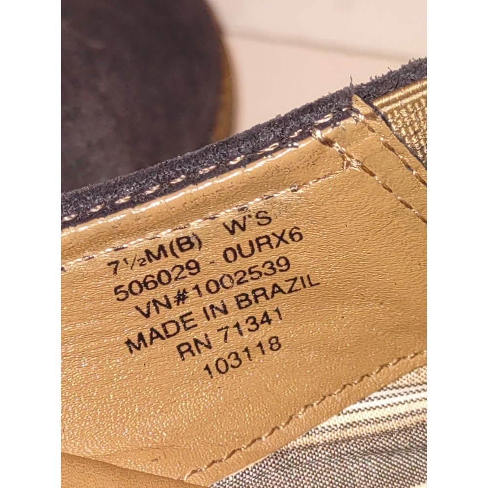 LL Bean Womens Navy Blue Suede Block Heel Mule Clogs 506029 Size 7.5 M Stacked - Picture 5 of 8